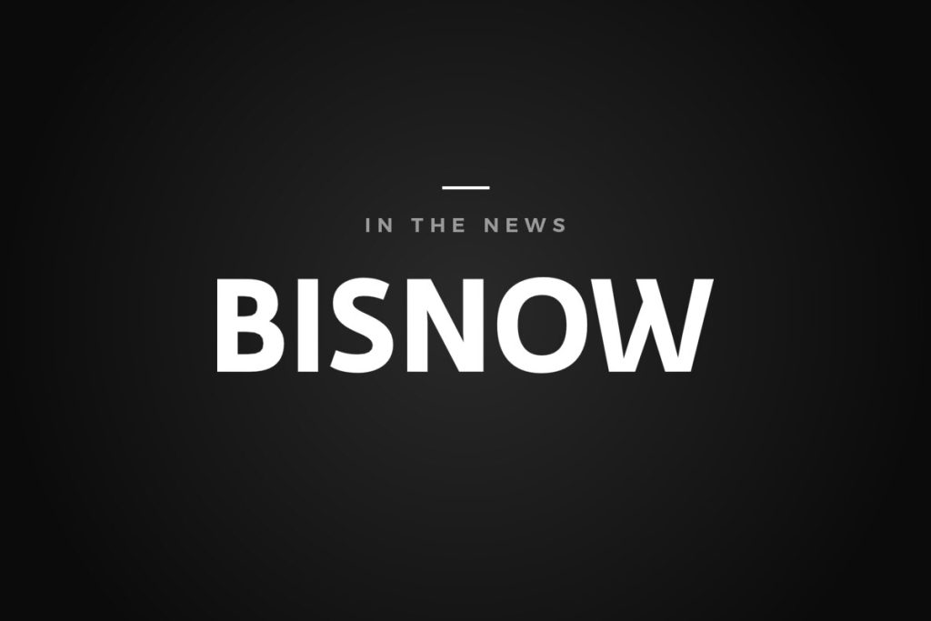 Bisnow logo with the label In the News